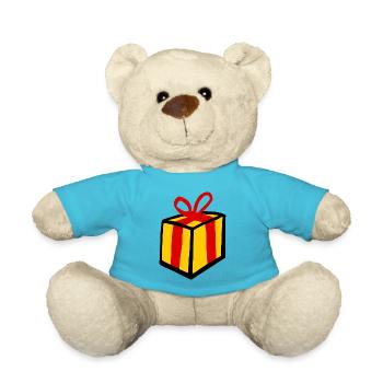 Gift - Teddy Bear - atoll blue - Front