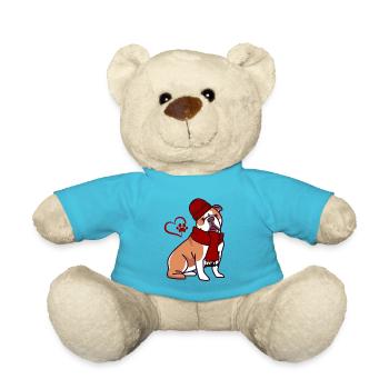 Chien d’hiver - Bouledogue anglais - Nounours - bleu outremer - Devant