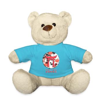 Torii Traditionelles japanisches Tor Japanische Flagge - Teddy - Atollblau - Vorne