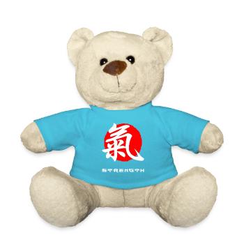 Stärke Japan zitiert japanische Kanji-Wörter - Teddy - Atollblau - Vorne