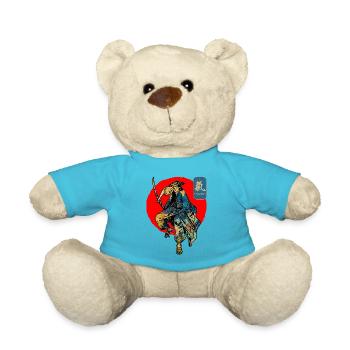 Samurai Warrior Sword Japanese Art Force Kanji - Nounours - bleu outremer - Devant