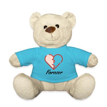 Love forever - Teddy Bear - atoll blue - Front
