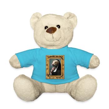 Loutre Perle Bracelet Peinture Art Jan Vermeer - Nounours - bleu outremer - Devant
