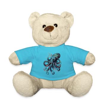 Cool Aquarelle Aquarelle Octopus Design - Nounours - bleu outremer - Devant