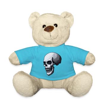 Skull - Teddy Bear - atoll blue - Front