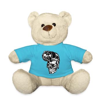 Rockabilly Skull - Teddy - Atollblau - Vorne