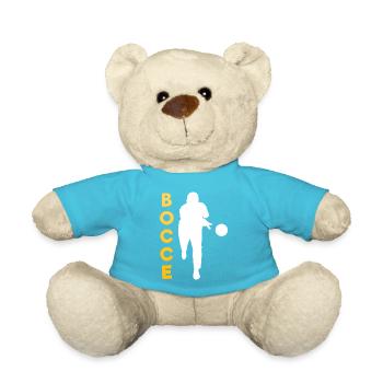 Bocce Bocci Colorful Balls Player I Gift - Teddy Bear - atoll blue - Front