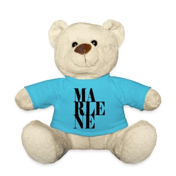 Marlene Name Vorname Moderne Schrift Wort Art - Teddy - Atollblau - Vorne