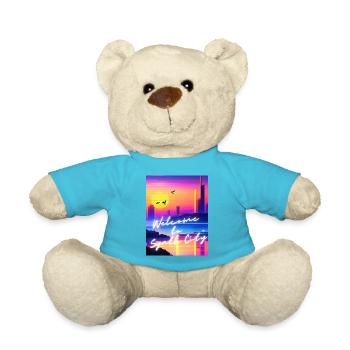 Welcome to Synth City - Teddy Bear - atoll blue - Front