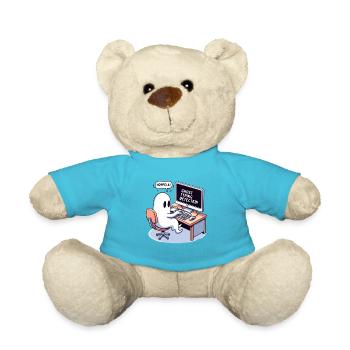 GHOST TYPING DETECTED! -Oops! - Teddy Bear - atoll blue - Front