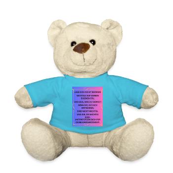 Motivation Zielsetzung Stil Selbstvertrauen - Teddy - Atollblau - Vorne