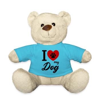 i love my dog - Teddy Bear - atoll blue - Front