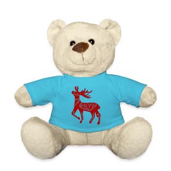Schweden Schweden dalarna dala Pferd Pferd Frohe Weihnachten Elch - Teddy - Atollblau - Vorne