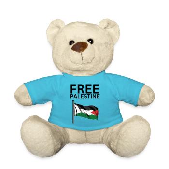 FREE Palestine flag | Gaza - Teddy Bear - atoll blue - Front