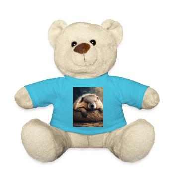 Cute animals doing hibernation – marmot - Teddy Bear - atoll blue - Front