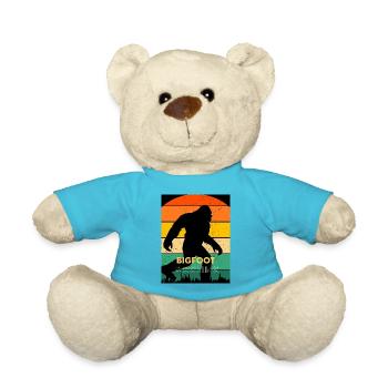 Bigfoot is coming - Teddy Bear - atoll blue - Front