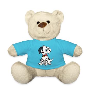 Kuriose dalmatinische Neigekopf-Kunst - Teddy - Atollblau - Vorne