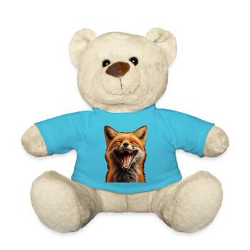 Lachender Fuchs 1 - Teddy - Atollblau - Vorne