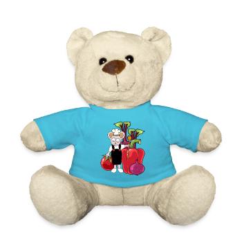 Mouse Cook Cooks Cook Vegetables Vegetarian Cooking - Teddy Bear - atoll blue - Front