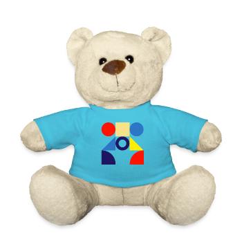 "Pattern Circle Design" - Teddy Bear - atoll blue - Front