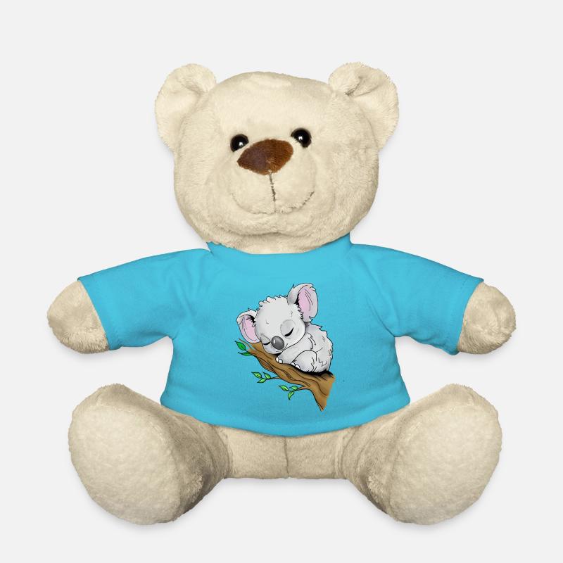 Sleeping Koala - Teddy Bear - atoll blue