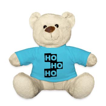 Ho ho ho Christmas - Teddy Bear - atoll blue - Front
