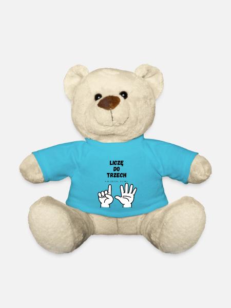 I'm counting to three - Teddy Bear - atoll blue