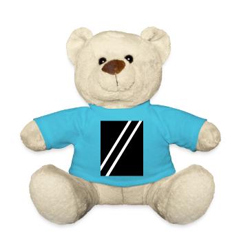 Stripes black - Teddy Bear - atoll blue - Front