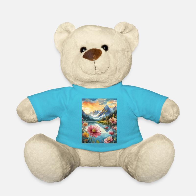 Mountains - Teddy Bear - atoll blue