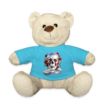 Skull with rings - Teddy Bear - atoll blue - Front