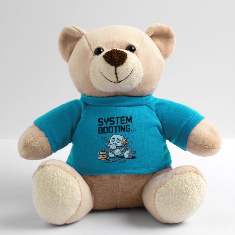 Schläfriger Roboter Booten mit Java.exe Kaffee – Lustig Teddy