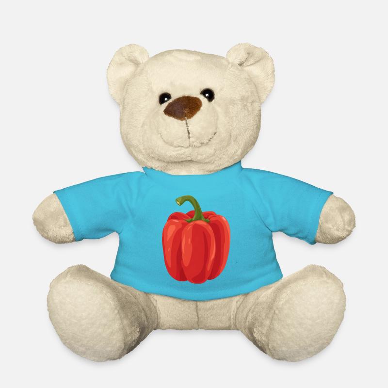 red bell pepper - Teddy Bear - atoll blue