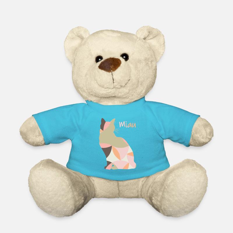 Miaou - Chat - Abstrait - Nounours - bleu outremer