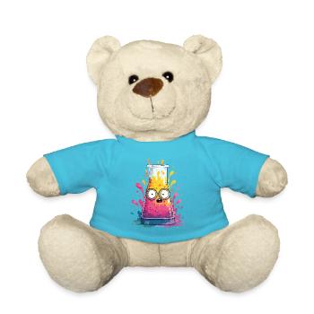 Bande dessinée colorée Test Tube - Nounours - bleu outremer - Devant