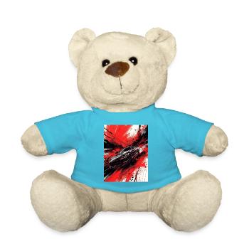 Japon Rouge Noir frénétique - Nounours - bleu outremer - Devant