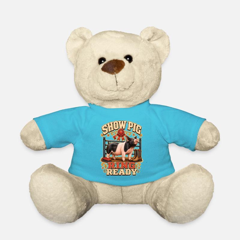SHOW PIG RING READY - Teddy Bear - atoll blue