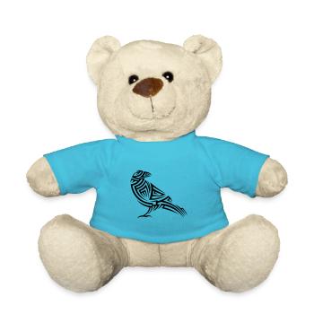 Krähe Tribal Tattoo - Teddy - Atollblau - Vorne