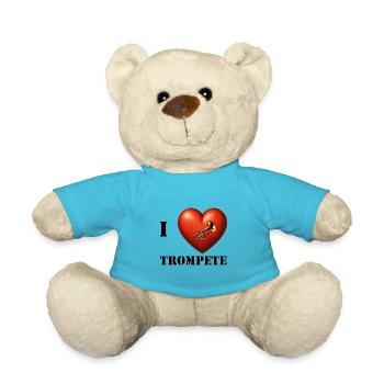 I Love Trompete - Teddy - Atollblau - Vorne