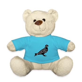 C'est arrivé près de chez vous - Poème Pigeon - Nounours - bleu outremer - Devant