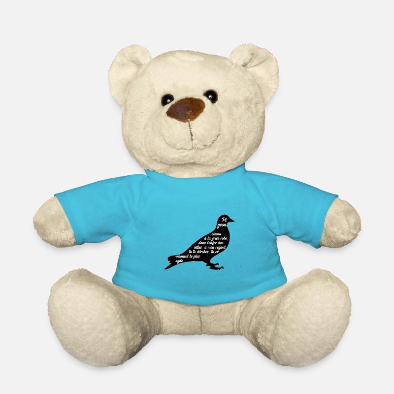 C'est arrivé près de chez vous - Poème Pigeon - Nounours - bleu outremer