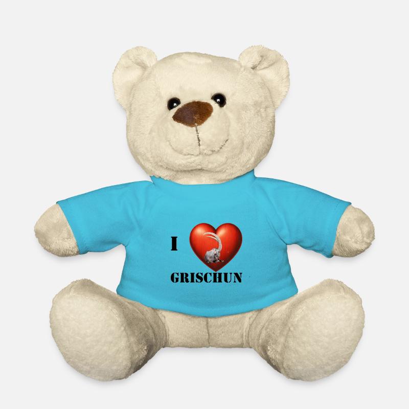 I Love Grischun - Teddy - Atollblau