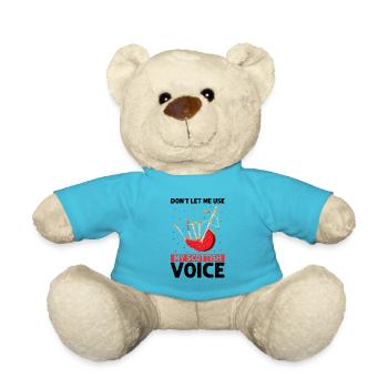 Scotsman Zitat für Dudelsackmusiker und Dudelsack - Teddy - Atollblau - Vorne