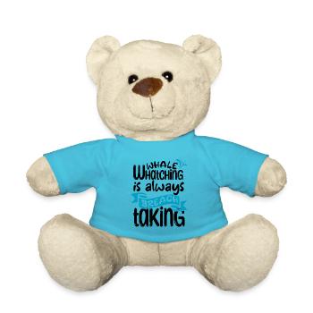 Whale watching design for whales - Teddy Bear - atoll blue - Front