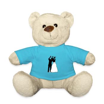 Hochzeit Eheschließung Heirat Trauung Verheiratet - Teddy - Atollblau - Vorne