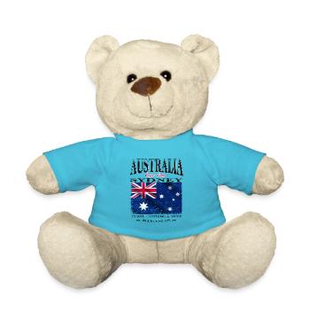 Australie, drapeau de Sydney - Nounours - bleu outremer - Devant
