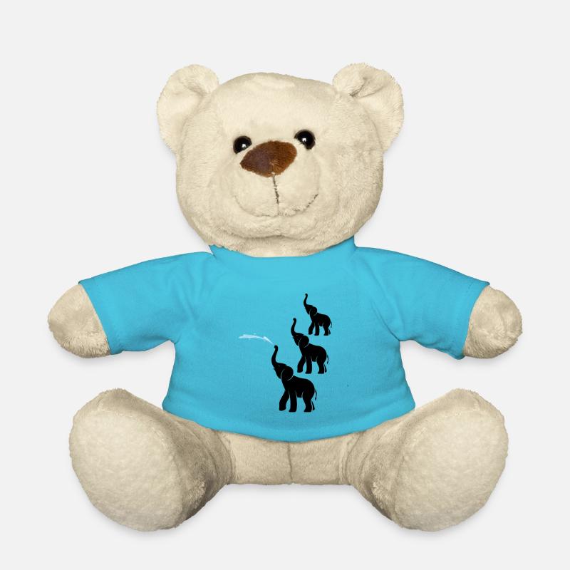 Elefanten Safari Afrika Elefant Wildnis Geschenk - Teddy - Atollblau