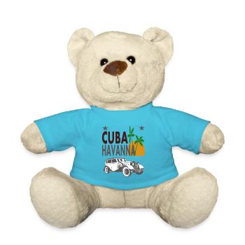 Cuba La Havane Cuba Caraïbes Oldtimer Idée cadeau - Nounours - bleu outremer - Devant