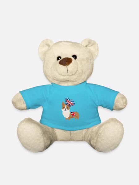 Le Queens Platinum Jubilee Corgi Emoji - Nounours - bleu outremer