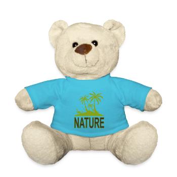 Nature lovers love the nature environment gift - Teddy Bear - atoll blue - Front