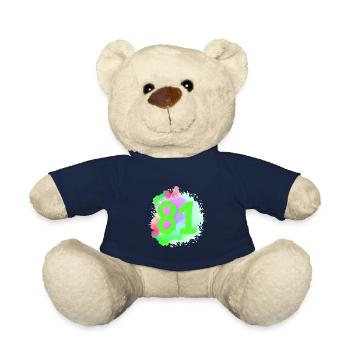 81 Zahl Klecks - Teddy - French Navy - Vorne